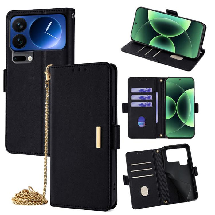 Funda de cuero para teléfono con cadena cruzada, For Xiaomi 17 Pro Max, For Xiaomi 17, For Xiaomi Civi 5 Pro 5G, For Xiaomi 15 Ultra