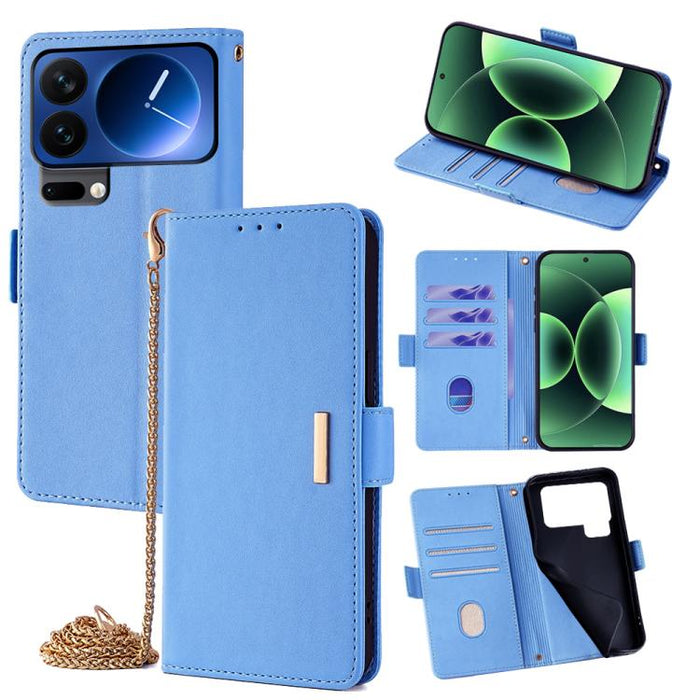 Funda de cuero para teléfono con cadena cruzada, For Xiaomi 17 Pro Max, For Xiaomi 17, For Xiaomi Civi 5 Pro 5G, For Xiaomi 15 Ultra