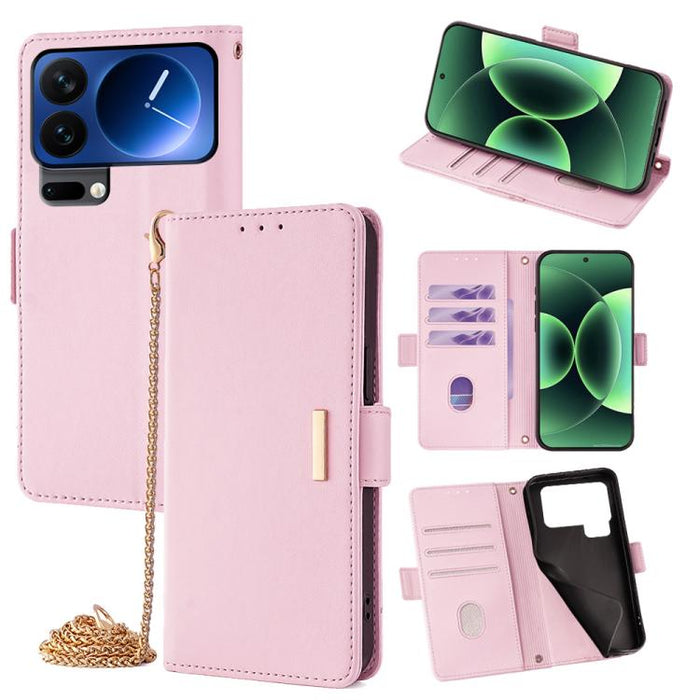 Funda de cuero para teléfono con cadena cruzada, For Xiaomi 17 Pro Max, For Xiaomi 17, For Xiaomi Civi 5 Pro 5G, For Xiaomi 15 Ultra