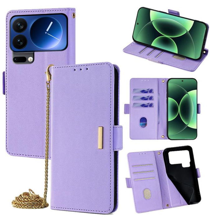 Funda de cuero para teléfono con cadena cruzada, For Xiaomi 17 Pro Max, For Xiaomi 17, For Xiaomi Civi 5 Pro 5G, For Xiaomi 15 Ultra