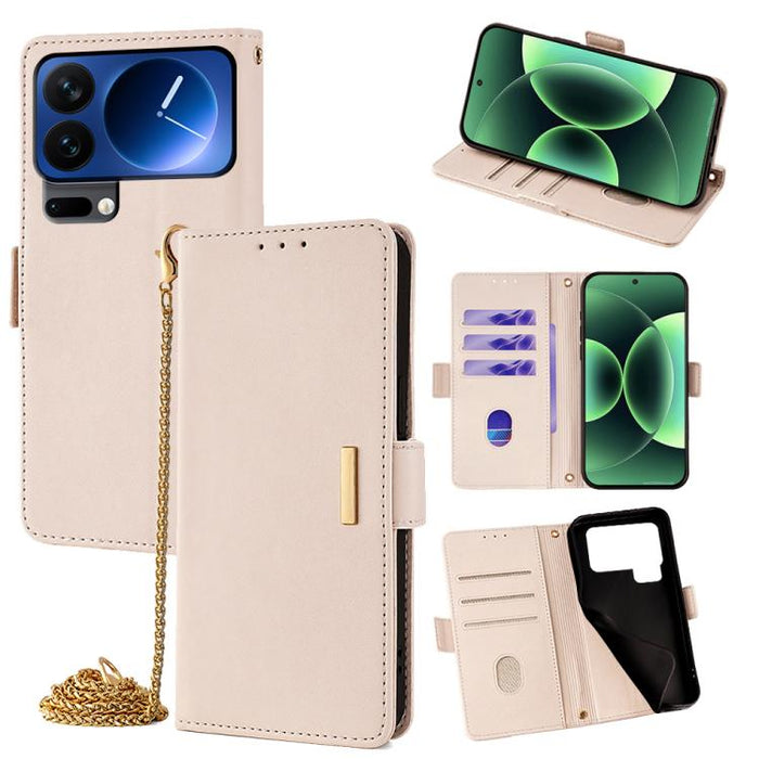 Funda de cuero para teléfono con cadena cruzada, For Xiaomi 17 Pro Max, For Xiaomi 17, For Xiaomi Civi 5 Pro 5G, For Xiaomi 15 Ultra