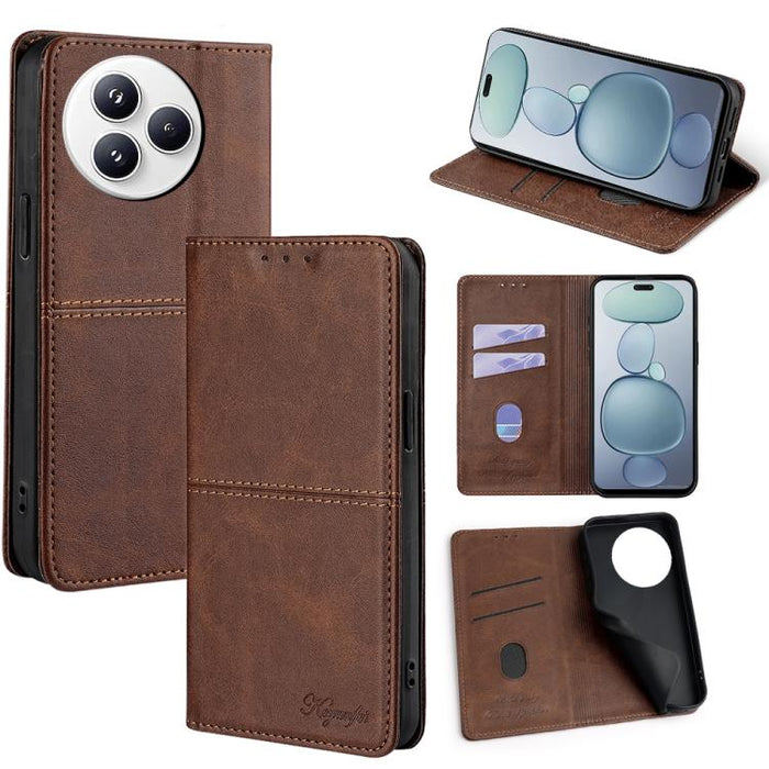Funda magnética para teléfono de cuero con textura de vaca, For Xiaomi 17 Pro Max, For Xiaomi 17 Pro, For Xiaomi 17, For Xiaomi Civi 5 Pro 5G, For Xiaomi 15 Ultra
