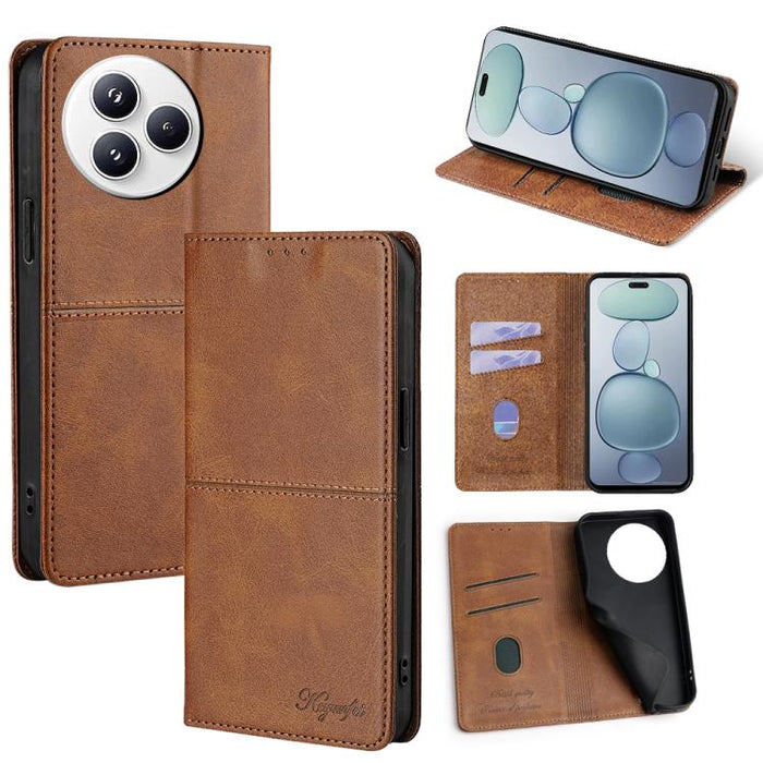 Funda magnética para teléfono de cuero con textura de vaca, For Xiaomi 17 Pro Max, For Xiaomi 17 Pro, For Xiaomi 17, For Xiaomi Civi 5 Pro 5G, For Xiaomi 15 Ultra