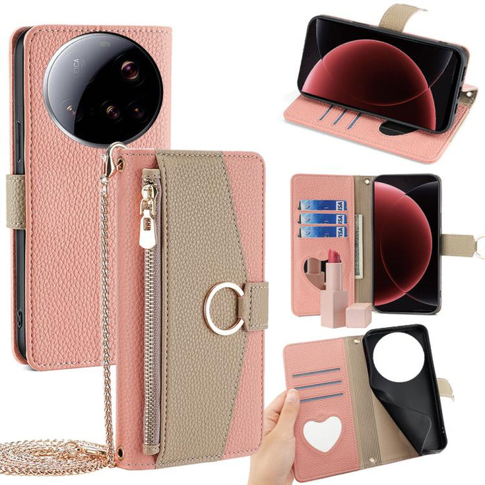 Funda para teléfono de piel con textura de lichi cruzada, For Xiaomi 17 Pro Max, For Xiaomi 17 Pro, For Xiaomi 17, For Xiaomi Civi 5 Pro 5G, For Xiaomi 15 Ultra