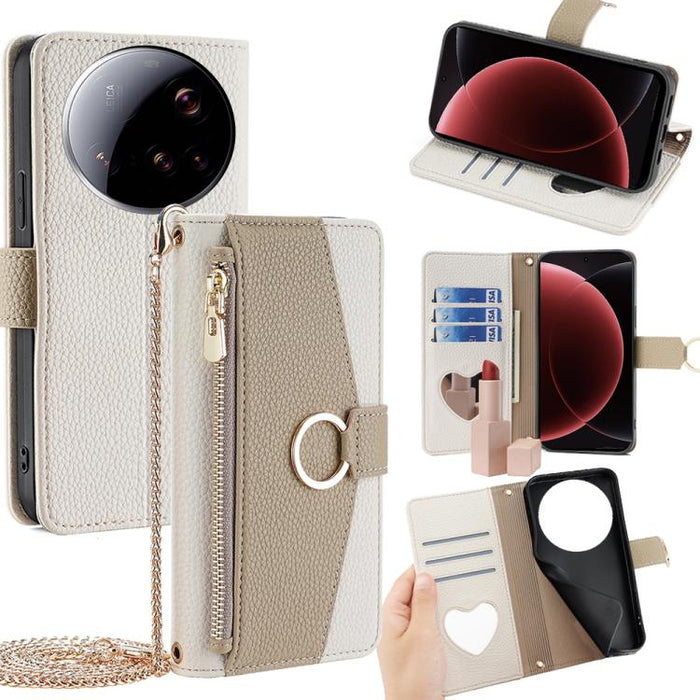 Funda para teléfono de piel con textura de lichi cruzada, For Xiaomi 17 Pro Max, For Xiaomi 17 Pro, For Xiaomi 17, For Xiaomi Civi 5 Pro 5G, For Xiaomi 15 Ultra