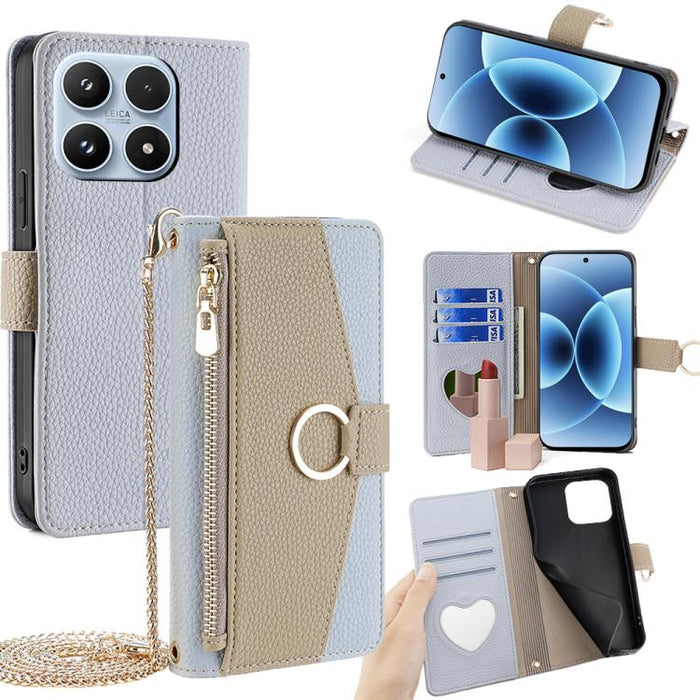 Funda para teléfono de piel con textura de lichi cruzada, For Xiaomi 17 Pro Max, For Xiaomi 17 Pro, For Xiaomi 17, For Xiaomi Civi 5 Pro 5G, For Xiaomi 15 Ultra