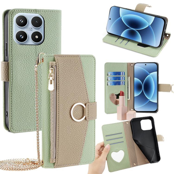 Funda para teléfono de piel con textura de lichi cruzada, For Xiaomi 17 Pro Max, For Xiaomi 17 Pro, For Xiaomi 17, For Xiaomi Civi 5 Pro 5G, For Xiaomi 15 Ultra