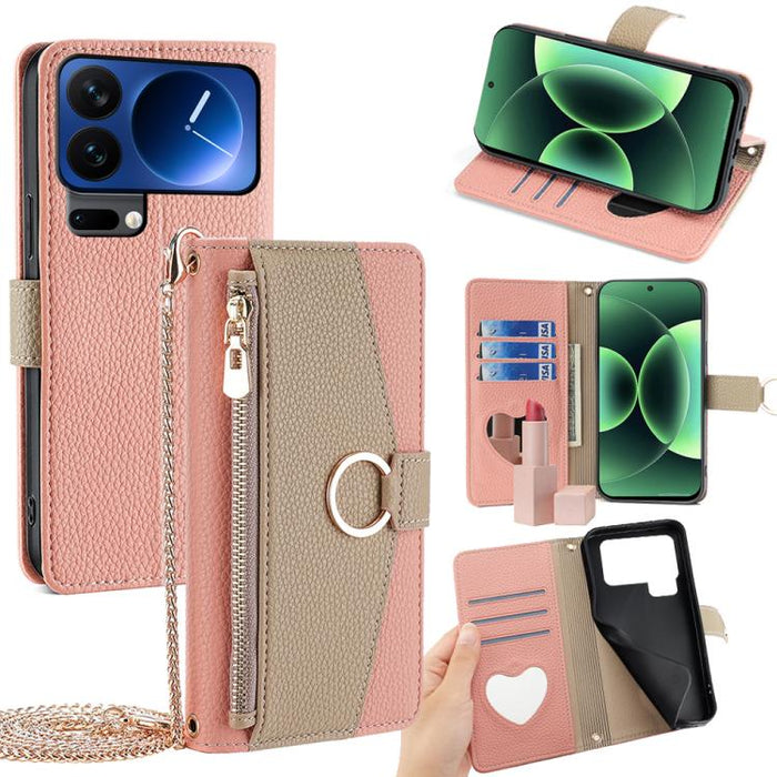 Funda para teléfono de piel con textura de lichi cruzada, For Xiaomi 17 Pro Max, For Xiaomi 17 Pro, For Xiaomi 17, For Xiaomi Civi 5 Pro 5G, For Xiaomi 15 Ultra