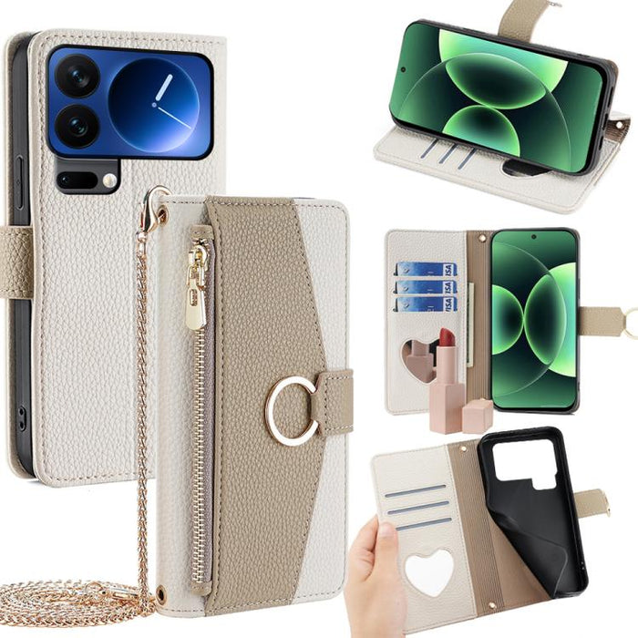 Funda para teléfono de piel con textura de lichi cruzada, For Xiaomi 17 Pro Max, For Xiaomi 17 Pro, For Xiaomi 17, For Xiaomi Civi 5 Pro 5G, For Xiaomi 15 Ultra