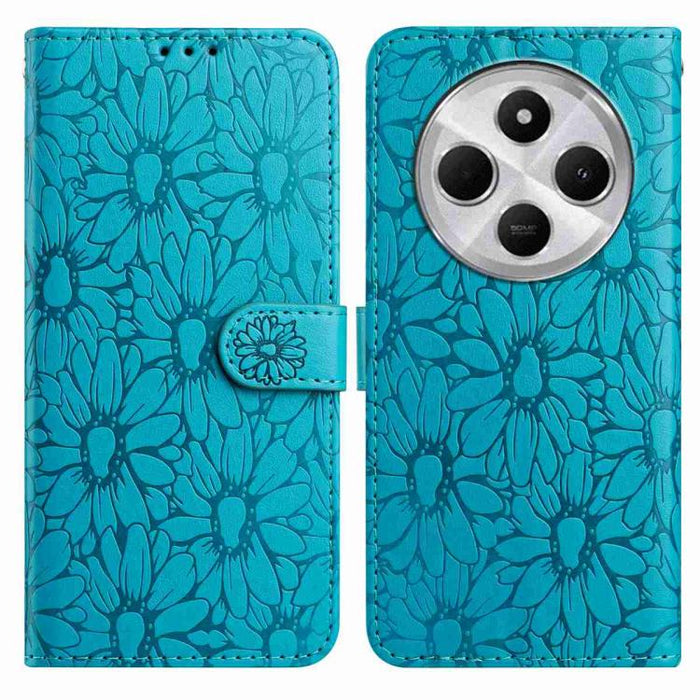 Funda de teléfono de cuero con relieve de margarita, For Redmi K90 Pro Max / Poco F8 Ultra, For Redmi K90 / Poco F8 Pro, For Redmi 15C 5G / 4G EU 173mm, For Redmi 15 5G / 4G EU 171mm, For Redmi 15C 5G / 4G Global 171mm, For Redmi A5 4G 173.3mm         ...