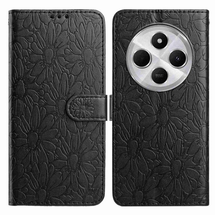 Funda de teléfono de cuero con relieve de margarita, For Redmi K90 Pro Max / Poco F8 Ultra, For Redmi K90 / Poco F8 Pro, For Redmi 15C 5G / 4G EU 173mm, For Redmi 15 5G / 4G EU 171mm, For Redmi 15C 5G / 4G Global 171mm, For Redmi A5 4G 173.3mm         ...