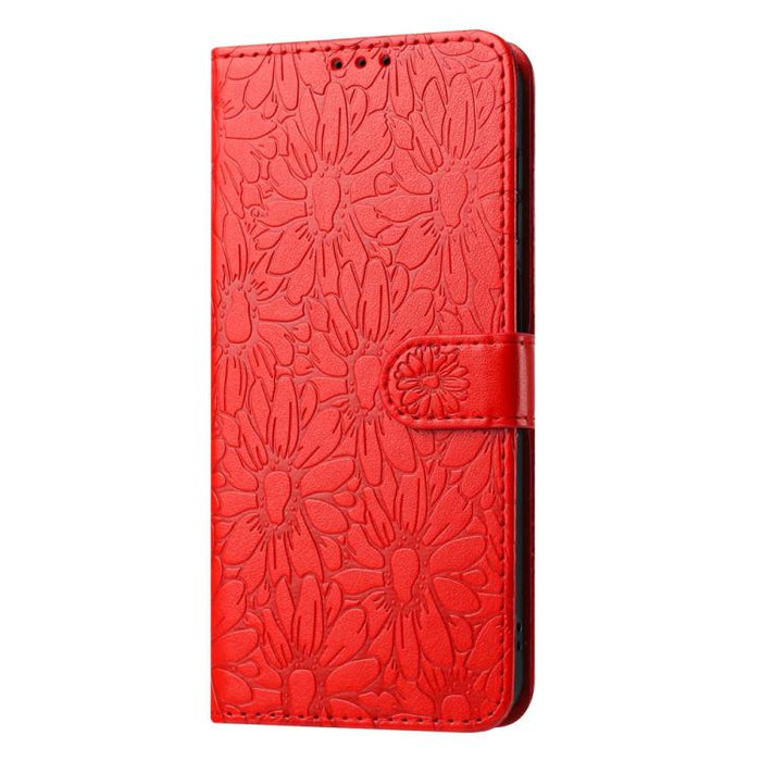Funda de teléfono de cuero con relieve de margarita, For Redmi A3, For Redmi 13C 4G