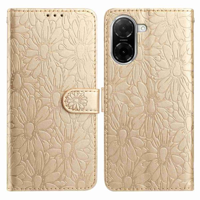 Funda de teléfono de cuero con relieve de margarita, For Redmi K90 Pro Max / Poco F8 Ultra, For Redmi K90 / Poco F8 Pro, For Redmi 15C 5G / 4G EU 173mm, For Redmi 15 5G / 4G EU 171mm, For Redmi 15C 5G / 4G Global 171mm, For Redmi A5 4G 173.3mm         ...
