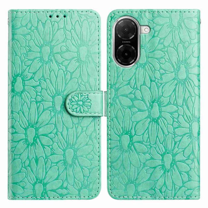 Funda de teléfono de cuero con relieve de margarita, For Redmi K90 Pro Max / Poco F8 Ultra, For Redmi K90 / Poco F8 Pro, For Redmi 15C 5G / 4G EU 173mm, For Redmi 15 5G / 4G EU 171mm, For Redmi 15C 5G / 4G Global 171mm, For Redmi A5 4G 173.3mm         ...