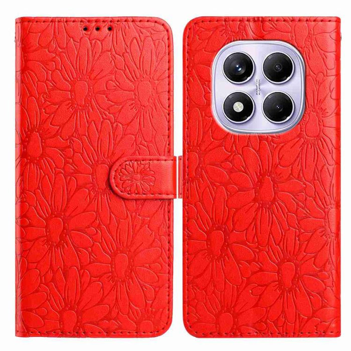 Funda de teléfono de cuero con relieve de margarita, For Redmi K90 Pro Max / Poco F8 Ultra, For Redmi K90 / Poco F8 Pro, For Redmi 15C 5G / 4G EU 173mm, For Redmi 15 5G / 4G EU 171mm, For Redmi 15C 5G / 4G Global 171mm, For Redmi A5 4G 173.3mm         ...