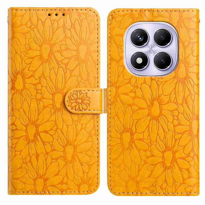Funda de teléfono de cuero con relieve de margarita, For Redmi K90 Pro Max / Poco F8 Ultra, For Redmi K90 / Poco F8 Pro, For Redmi 15C 5G / 4G EU 173mm, For Redmi 15 5G / 4G EU 171mm, For Redmi 15C 5G / 4G Global 171mm, For Redmi A5 4G 173.3mm         ...