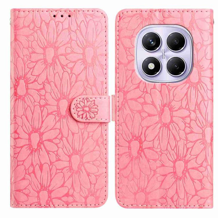 Funda de teléfono de cuero con relieve de margarita, For Redmi K90 Pro Max / Poco F8 Ultra, For Redmi K90 / Poco F8 Pro, For Redmi 15C 5G / 4G EU 173mm, For Redmi 15 5G / 4G EU 171mm, For Redmi 15C 5G / 4G Global 171mm, For Redmi A5 4G 173.3mm         ...