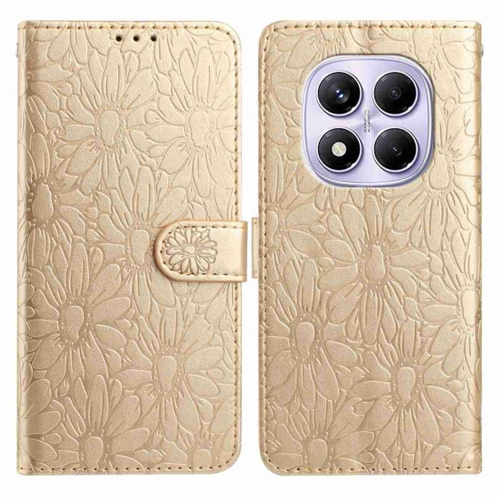 Funda de teléfono de cuero con relieve de margarita, For Redmi K90 Pro Max / Poco F8 Ultra, For Redmi K90 / Poco F8 Pro, For Redmi 15C 5G / 4G EU 173mm, For Redmi 15 5G / 4G EU 171mm, For Redmi 15C 5G / 4G Global 171mm, For Redmi A5 4G 173.3mm         ...
