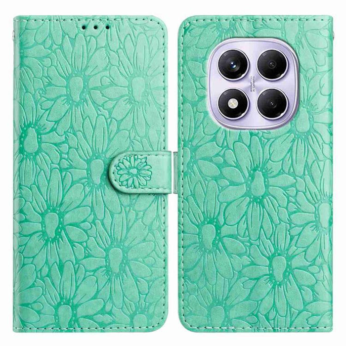 Funda de teléfono de cuero con relieve de margarita, For Redmi K90 Pro Max / Poco F8 Ultra, For Redmi K90 / Poco F8 Pro, For Redmi 15C 5G / 4G EU 173mm, For Redmi 15 5G / 4G EU 171mm, For Redmi 15C 5G / 4G Global 171mm, For Redmi A5 4G 173.3mm         ...