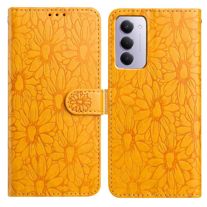 Funda de teléfono de cuero con relieve de margarita, For Redmi K90 Pro Max / Poco F8 Ultra, For Redmi K90 / Poco F8 Pro, For Redmi 15C 5G / 4G EU 173mm, For Redmi 15 5G / 4G EU 171mm, For Redmi 15C 5G / 4G Global 171mm, For Redmi A5 4G 173.3mm         ...
