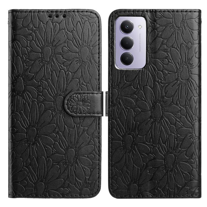 Funda de teléfono de cuero con relieve de margarita, For Redmi K90 Pro Max / Poco F8 Ultra, For Redmi K90 / Poco F8 Pro, For Redmi 15C 5G / 4G EU 173mm, For Redmi 15 5G / 4G EU 171mm, For Redmi 15C 5G / 4G Global 171mm, For Redmi A5 4G 173.3mm         ...