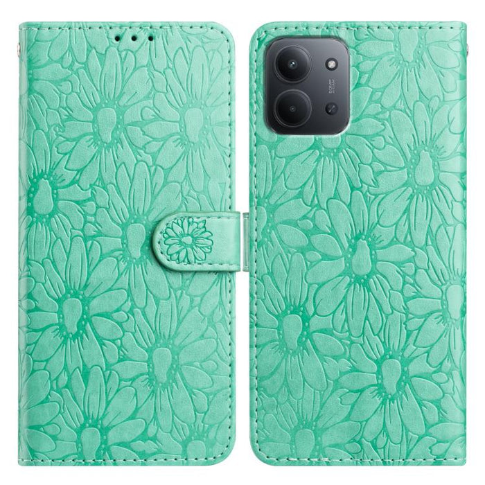 Funda de teléfono de cuero con relieve de margarita, For Redmi K90 Pro Max / Poco F8 Ultra, For Redmi K90 / Poco F8 Pro, For Redmi 15C 5G / 4G EU 173mm, For Redmi 15 5G / 4G EU 171mm, For Redmi 15C 5G / 4G Global 171mm, For Redmi A5 4G 173.3mm         ...