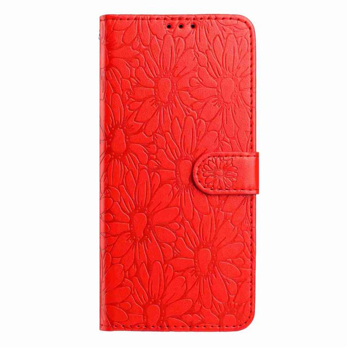 Funda de teléfono de cuero con relieve de margarita, For Redmi K90 Pro Max / Poco F8 Ultra, For Redmi K90 / Poco F8 Pro, For Redmi 15C 5G / 4G EU 173mm, For Redmi 15 5G / 4G EU 171mm, For Redmi 15C 5G / 4G Global 171mm, For Redmi A5 4G 173.3mm         ...