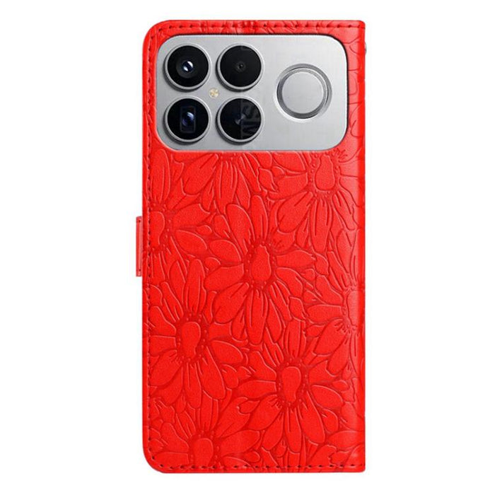 Funda de teléfono de cuero con relieve de margarita, For Redmi K90 Pro Max / Poco F8 Ultra, For Redmi K90 / Poco F8 Pro, For Redmi 15C 5G / 4G EU 173mm, For Redmi 15 5G / 4G EU 171mm, For Redmi 15C 5G / 4G Global 171mm, For Redmi A5 4G 173.3mm         ...
