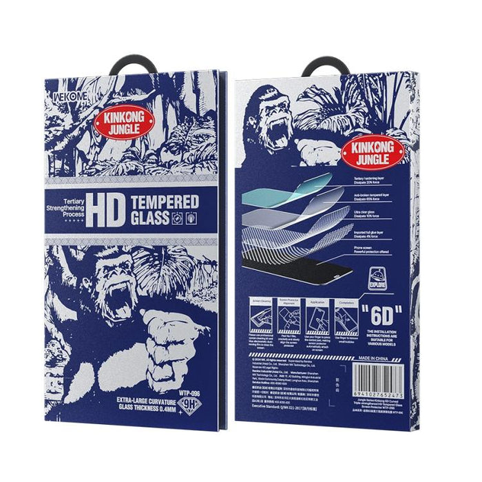 WK WTP-096 Jungle Series Kinkong 6D Curved HD Tempered Glass Film, For iPhone 16 Pro Max, For iPhone 16 Pro, For iPhone 16 Plus / 15 Plus, For iPhone 16 / 15, For iPhone 15 Pro Max, For iPhone 15 Pro
