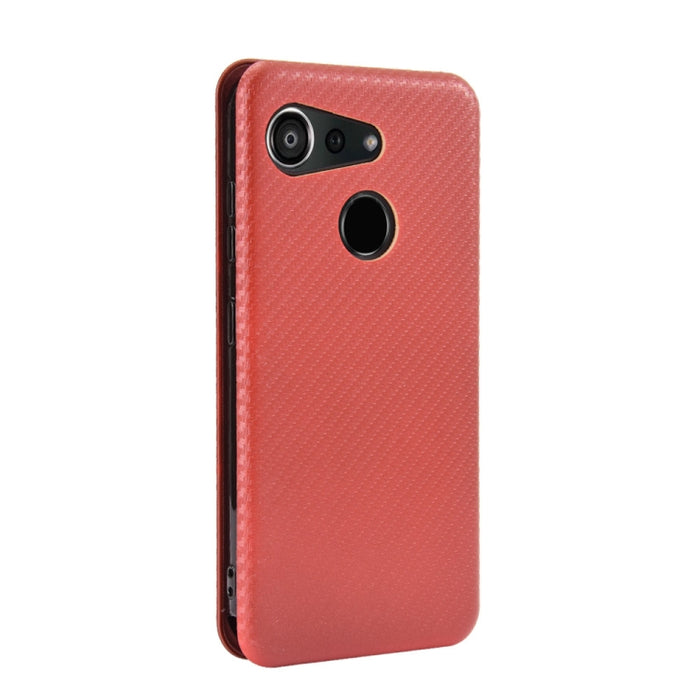 Textura de fibra de carbono Flip horizontal magnético TPU + PC + Funda de cuero PU con ranura para tarjeta, For Kyocera Android One S6, For Kyocera Gratina KYV48, For Ulefone Note 9P, For Sharp Aquos Zero 5G Basic, For iPod Touch 5 / 6 / 7