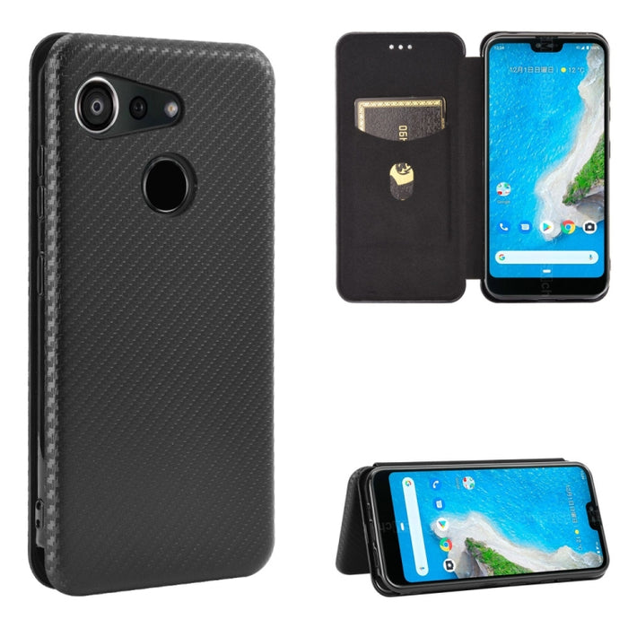 Textura de fibra de carbono Flip horizontal magnético TPU + PC + Funda de cuero PU con ranura para tarjeta, For Kyocera Android One S6, For Kyocera Gratina KYV48, For Ulefone Note 9P, For Sharp Aquos Zero 5G Basic, For iPod Touch 5 / 6 / 7