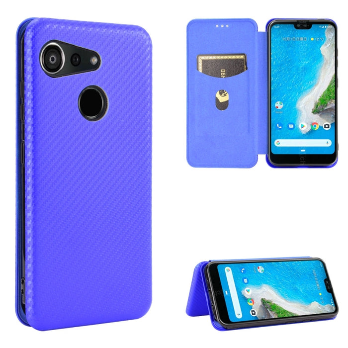 Textura de fibra de carbono Flip horizontal magnético TPU + PC + Funda de cuero PU con ranura para tarjeta, For Kyocera Android One S6, For Kyocera Gratina KYV48, For Ulefone Note 9P, For Sharp Aquos Zero 5G Basic, For iPod Touch 5 / 6 / 7