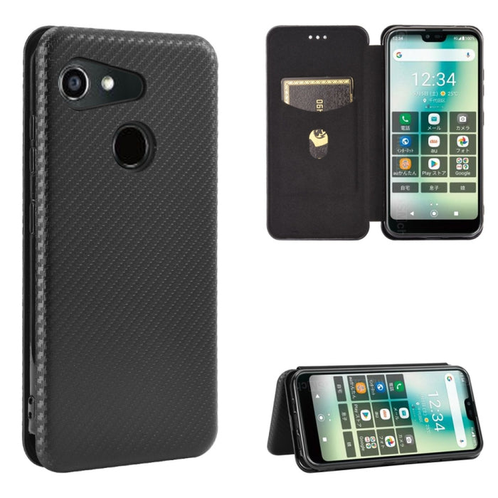 Textura de fibra de carbono Flip horizontal magnético TPU + PC + Funda de cuero PU con ranura para tarjeta, For Kyocera Android One S6, For Kyocera Gratina KYV48, For Ulefone Note 9P, For Sharp Aquos Zero 5G Basic, For iPod Touch 5 / 6 / 7
