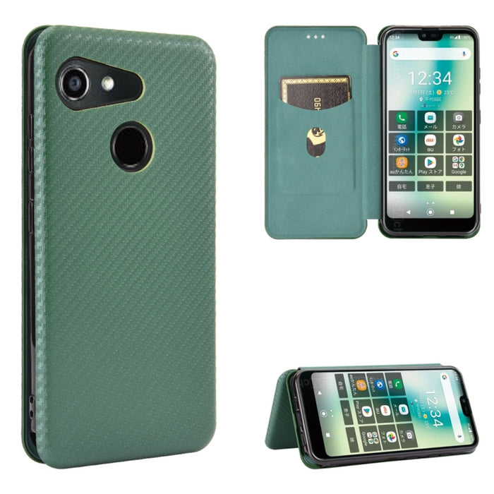 Textura de fibra de carbono Flip horizontal magnético TPU + PC + Funda de cuero PU con ranura para tarjeta, For Kyocera Android One S6, For Kyocera Gratina KYV48, For Ulefone Note 9P, For Sharp Aquos Zero 5G Basic, For iPod Touch 5 / 6 / 7