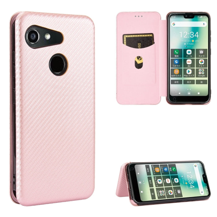 Textura de fibra de carbono Flip horizontal magnético TPU + PC + Funda de cuero PU con ranura para tarjeta, For Kyocera Android One S6, For Kyocera Gratina KYV48, For Ulefone Note 9P, For Sharp Aquos Zero 5G Basic, For iPod Touch 5 / 6 / 7