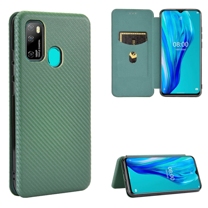 Textura de fibra de carbono Flip horizontal magnético TPU + PC + Funda de cuero PU con ranura para tarjeta, For Kyocera Android One S6, For Kyocera Gratina KYV48, For Ulefone Note 9P, For Sharp Aquos Zero 5G Basic, For iPod Touch 5 / 6 / 7