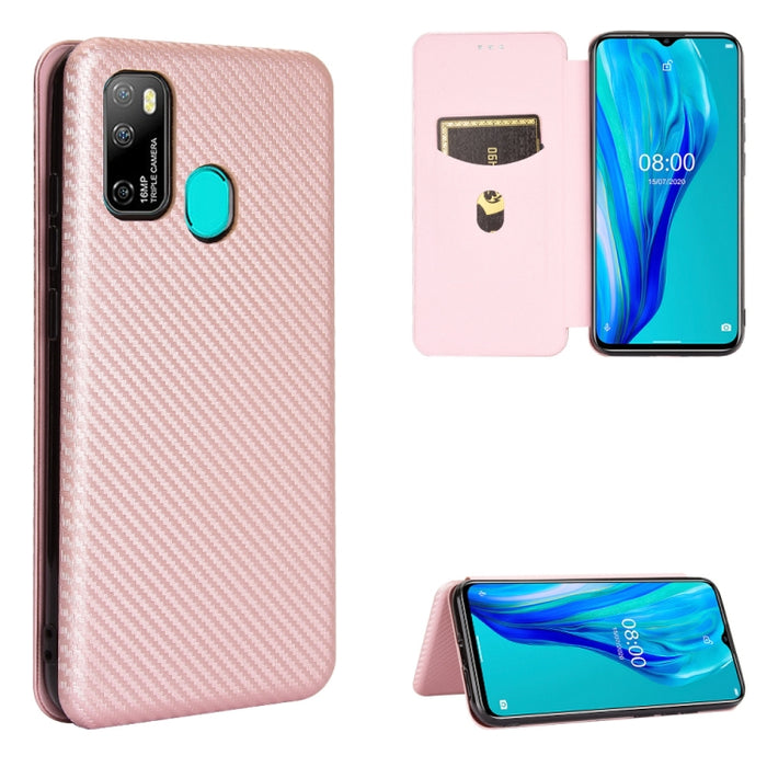 Textura de fibra de carbono Flip horizontal magnético TPU + PC + Funda de cuero PU con ranura para tarjeta, For Kyocera Android One S6, For Kyocera Gratina KYV48, For Ulefone Note 9P, For Sharp Aquos Zero 5G Basic, For iPod Touch 5 / 6 / 7