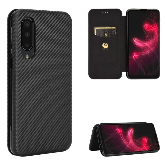 Textura de fibra de carbono Flip horizontal magnético TPU + PC + Funda de cuero PU con ranura para tarjeta, For Kyocera Android One S6, For Kyocera Gratina KYV48, For Ulefone Note 9P, For Sharp Aquos Zero 5G Basic, For iPod Touch 5 / 6 / 7