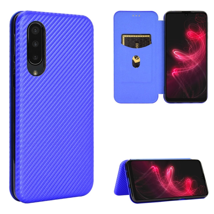 Textura de fibra de carbono Flip horizontal magnético TPU + PC + Funda de cuero PU con ranura para tarjeta, For Kyocera Android One S6, For Kyocera Gratina KYV48, For Ulefone Note 9P, For Sharp Aquos Zero 5G Basic, For iPod Touch 5 / 6 / 7