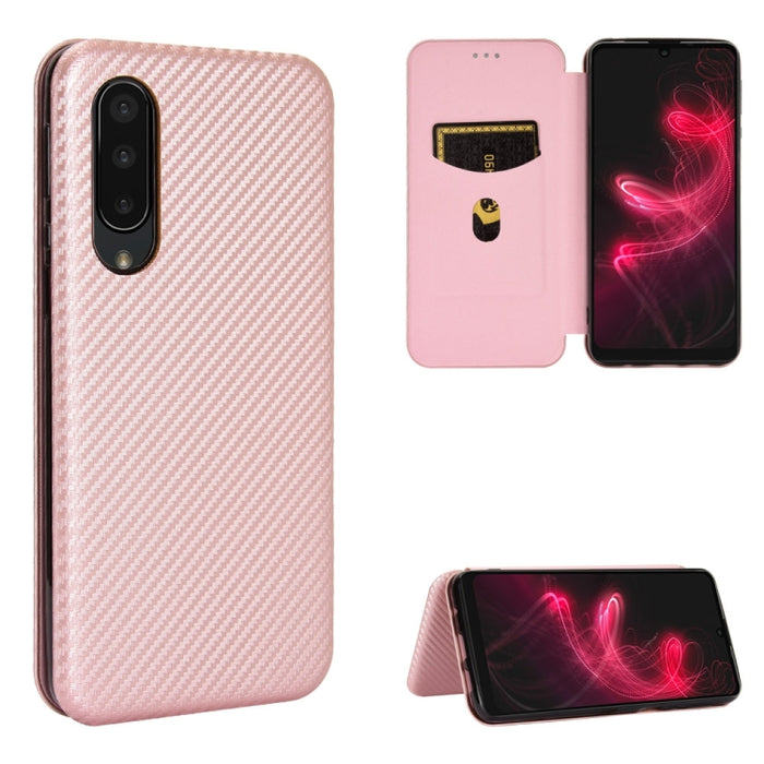 Textura de fibra de carbono Flip horizontal magnético TPU + PC + Funda de cuero PU con ranura para tarjeta, For Kyocera Android One S6, For Kyocera Gratina KYV48, For Ulefone Note 9P, For Sharp Aquos Zero 5G Basic, For iPod Touch 5 / 6 / 7