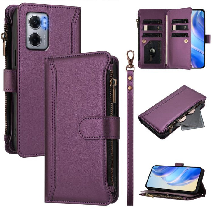 Estuche de piel con cierre magnético, 9 ranuras para tarjetas y cremallera, con correa de mano., For Redmi K60 / K60 Pro / Poco F5 Pro, For Redmi Note 11 / 11S 4G / 12S 4G, For Redmi A1+ / A2+ / Poco C50 / Poco C51, For Redmi Note 11 Pro 4G / 5G       ...