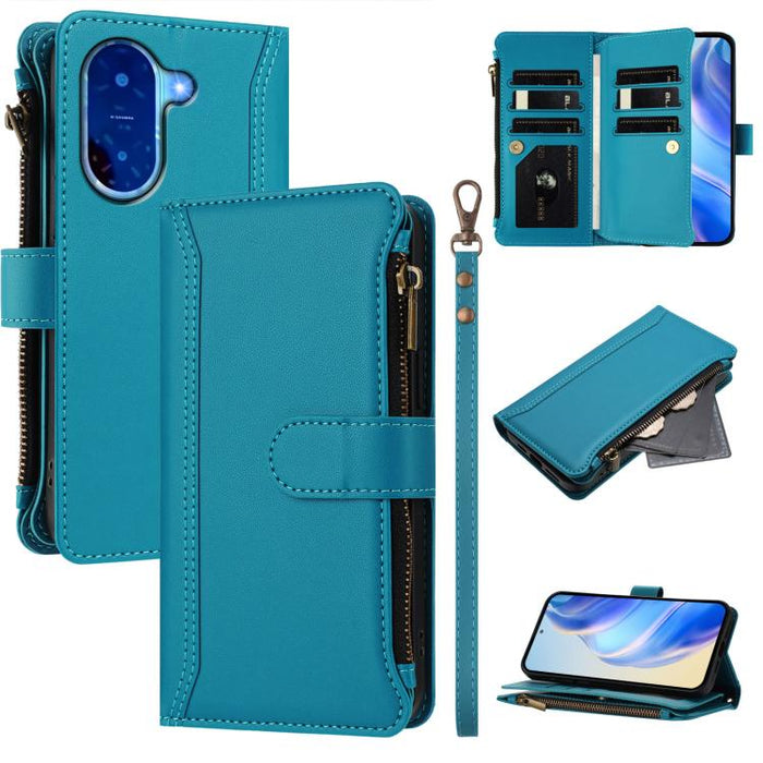 Estuche de piel con cierre magnético, 9 ranuras para tarjetas y cremallera, con correa de mano., For Redmi A5 4G 171.7mm / Poco C71, For Redmi K90 Max 5G, For Redmi A7 Pro 4G Global / Poco C85x 5G, For Redmi 15a 5G Global                               ...