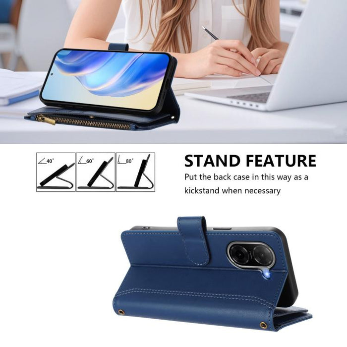 Estuche de piel con cierre magnético, 9 ranuras para tarjetas y cremallera, con correa de mano., For Redmi A5 4G 171.7mm / Poco C71, For Redmi K90 Max 5G, For Redmi A7 Pro 4G Global / Poco C85x 5G, For Redmi 15a 5G Global                               ...