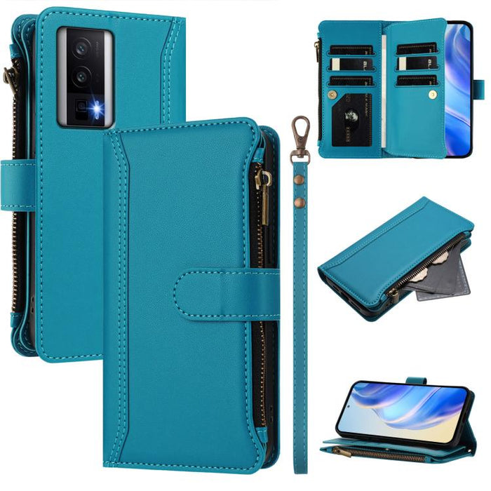 Estuche de piel con cierre magnético, 9 ranuras para tarjetas y cremallera, con correa de mano., For Redmi K60 / K60 Pro / Poco F5 Pro, For Redmi Note 11 / 11S 4G / 12S 4G, For Redmi A1+ / A2+ / Poco C50 / Poco C51, For Redmi Note 11 Pro 4G / 5G       ...