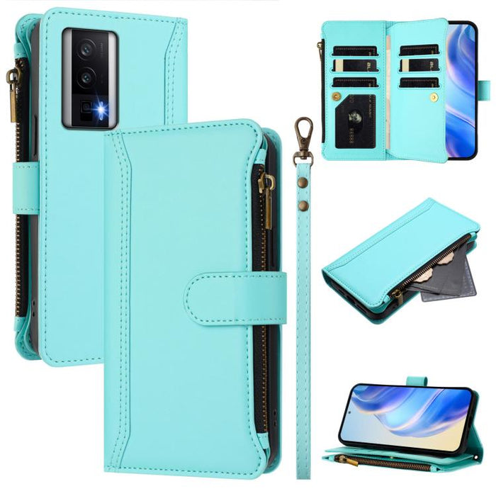Estuche de piel con cierre magnético, 9 ranuras para tarjetas y cremallera, con correa de mano., For Redmi K60 / K60 Pro / Poco F5 Pro, For Redmi Note 11 / 11S 4G / 12S 4G, For Redmi A1+ / A2+ / Poco C50 / Poco C51, For Redmi Note 11 Pro 4G / 5G       ...
