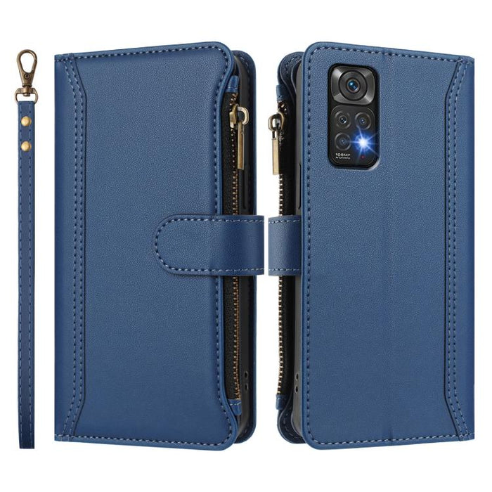 Estuche de piel con cierre magnético, 9 ranuras para tarjetas y cremallera, con correa de mano., For Redmi Note 11 / 11S 4G / 12S 4G, For Redmi A1+ / A2+ / Poco C50 / Poco C51, For Redmi Note 11 Pro 4G / 5G, For Redmi Note 12 4G Global, For Redmi A1 / ...
