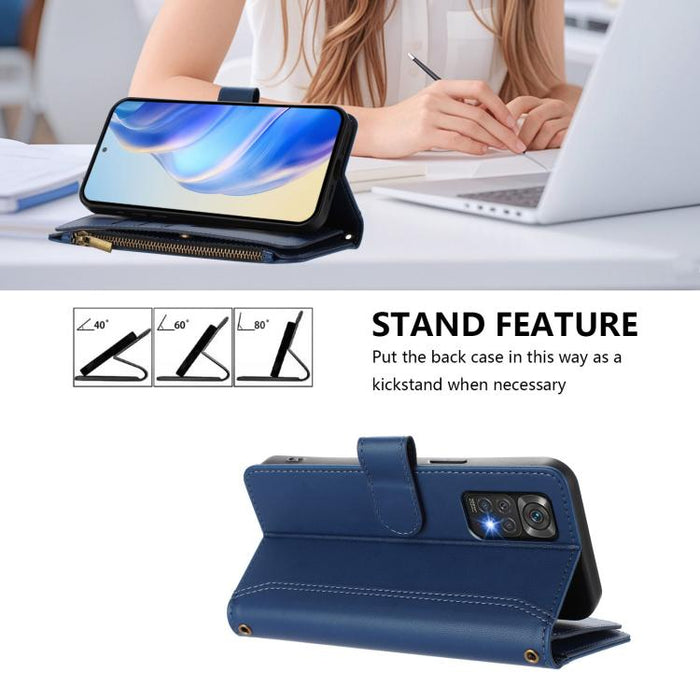 Estuche de piel con cierre magnético, 9 ranuras para tarjetas y cremallera, con correa de mano., For Redmi Note 11 / 11S 4G / 12S 4G, For Redmi A1+ / A2+ / Poco C50 / Poco C51, For Redmi Note 11 Pro 4G / 5G, For Redmi Note 12 4G Global, For Redmi A1 / ...