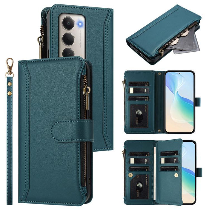 Estuche de piel con cierre magnético, 9 ranuras para tarjetas y cremallera, con correa de mano., For Redmi A5 4G 171.7mm / Poco C71, For Redmi K90 Max 5G, For Redmi A7 Pro 4G Global / Poco C85x 5G, For Redmi 15a 5G Global                               ...