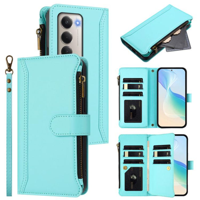 Estuche de piel con cierre magnético, 9 ranuras para tarjetas y cremallera, con correa de mano., For Redmi A5 4G 171.7mm / Poco C71, For Redmi K90 Max 5G, For Redmi A7 Pro 4G Global / Poco C85x 5G, For Redmi 15a 5G Global                               ...