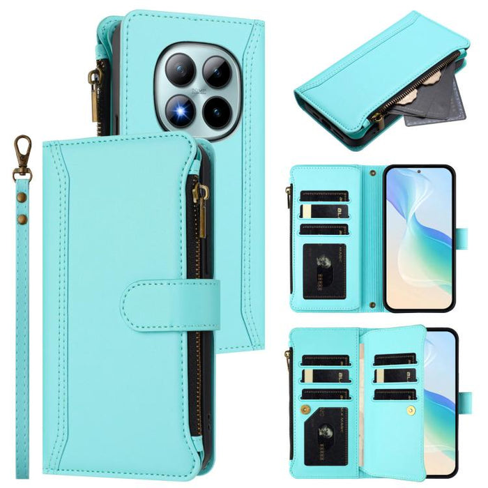 Estuche de piel con cierre magnético, 9 ranuras para tarjetas y cremallera, con correa de mano., For Redmi A5 4G 171.7mm / Poco C71, For Redmi K90 Max 5G, For Redmi A7 Pro 4G Global / Poco C85x 5G, For Redmi 15a 5G Global                               ...